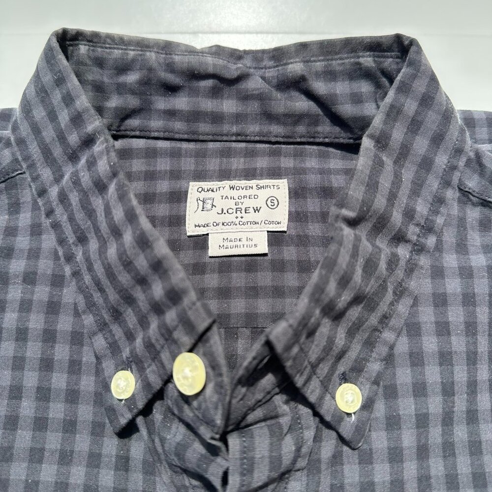 J. Crew Button Down Shirt - Black Plaid - Size S